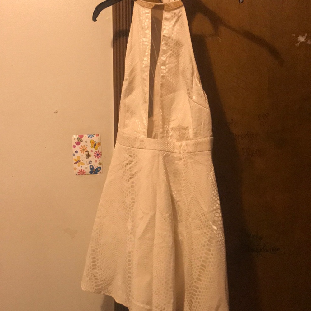 Nude Snake Skater Dress
